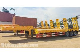 Tri Axle 80 Ton Low Loader Trailer Feedback from Guinea Conakry