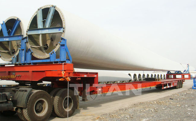 Wind Blade Carrier Transporter Stretchable Trailer for Transporting Wind Blade