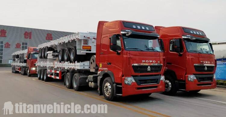 Package of Tri Axle side wall semi trailer