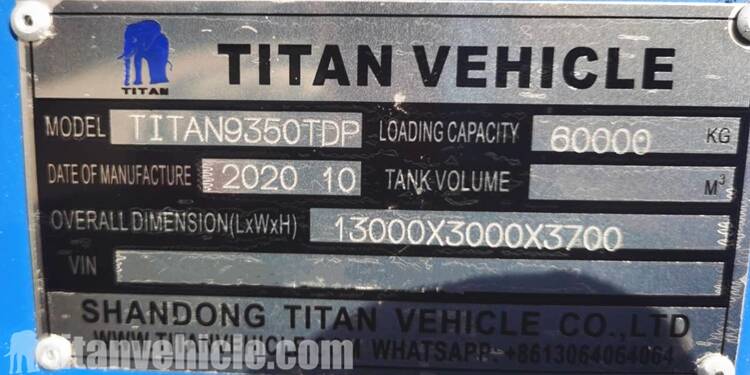 TITAN Lowbed Trailer Nameplate