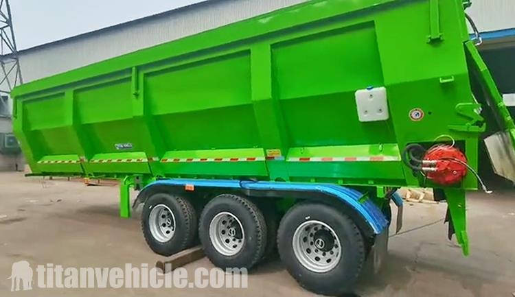 60 Ton 3 Axle Crawler Type Tipper Trailer for Sale