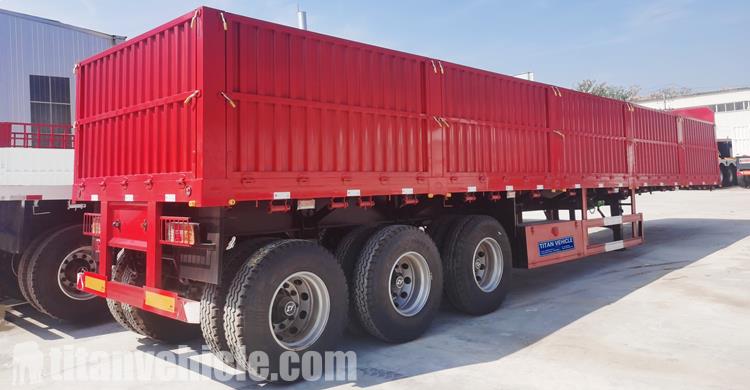 Tri Axle 50 Ton Drop Side Trailer for Sale In Madagascar