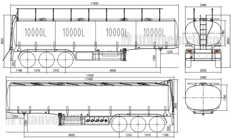 40000 Litres Palm Oil Tanker Trailer for Sale In Guinea