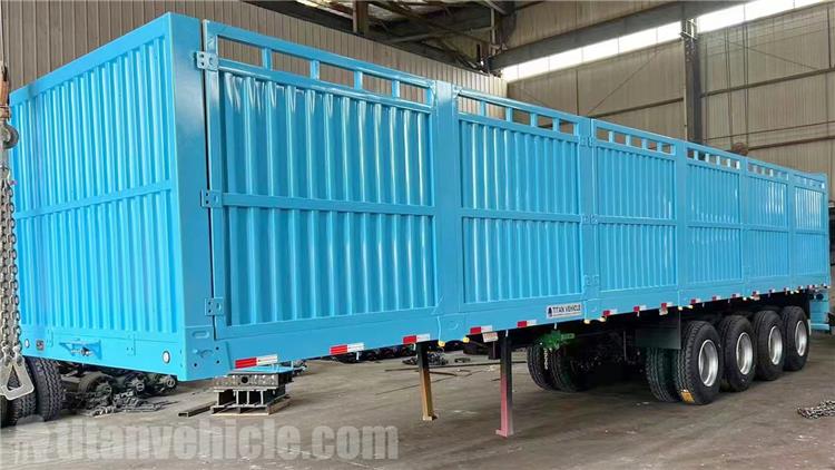 4 Axle 80 Ton Fence Cargo Trailer for Sale in Tanzania