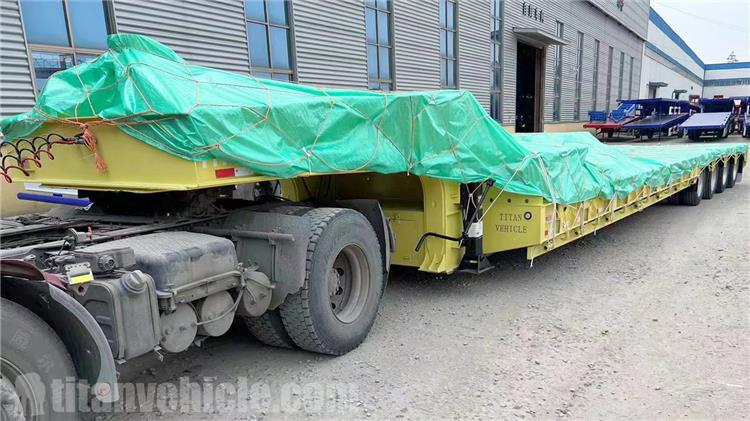 4 Line 8 Axle Trie Exposed Low Loader Trailer for Sale In Guyana