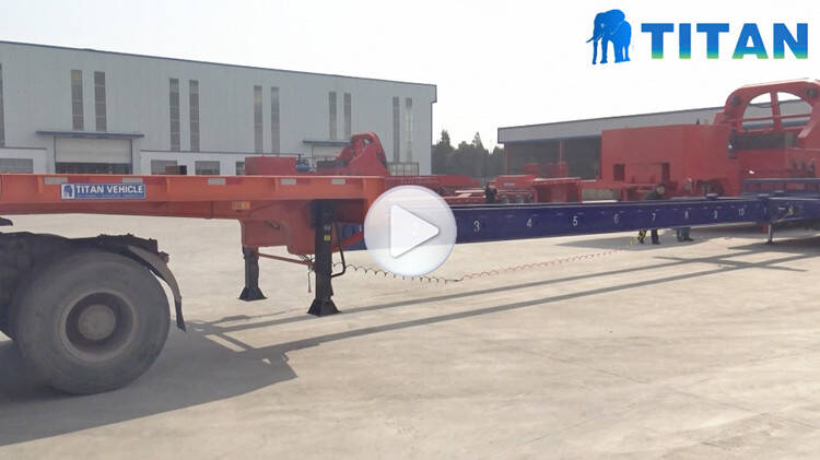 wind turbine blade transportation extendable trailer