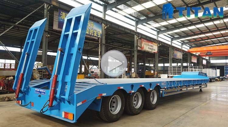 80 Tons Drop Deck Trailer | Lowbed Semi Trailer for Sale